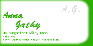 anna gathy business card