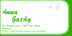 anna gathy business card